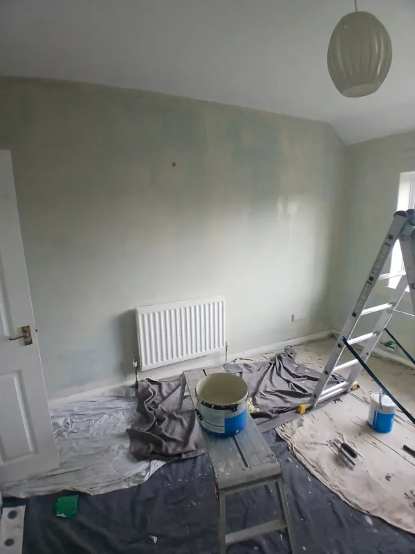 Fresh paintwork taking shape.
