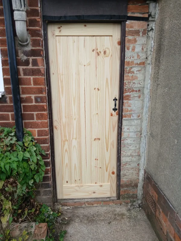 The outside door before painting.